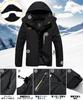 TACVASEN Hiking Ski Solid Size M Men's Jacket, Hoodie, Wear, Fleece-Lined Windbreaker, Water-Repellent, Breathable, Black,
