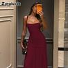 Modisches Neues Abendkleid Schlanke Passform Einfarbiges Design mit Rückenschleife Ärmellos Langes Bodycon-Kleid