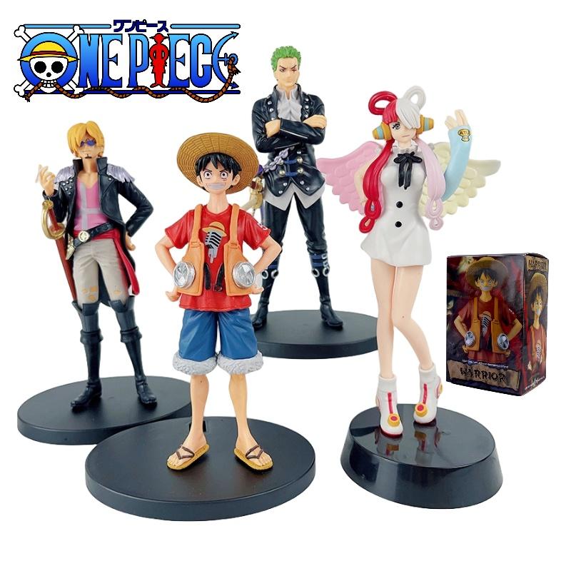 Limited Edition Red One Piece Movie Figures Monkey D. Luffy Roronoa Zoro Sanji And Usopp 18cm Pvc Toys