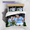 Erling Haaland & Phil Foden Pattern Bedding Home Decoration Birthday Gift ( 1 duvet cover + 2 pillowcase, without core),fan merchandise.