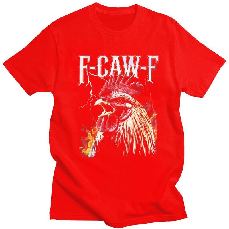 

FCAWF Funny Rooster Chicken T Shirt for Men Tshirt Fashion Streetwaer Short Sleeve Tee Shirt Slim Fit Clothing S
