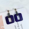 Niche Design Chain Stud Earrings, Stylish Geometric Square Earrings, Cold Wind Earrings