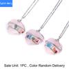 Natural stone crystal heart-shaped winding colorful gravel pendant necklace personalized fashion jewelry