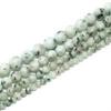 Natural Stone Smooth Tian Shan Round Loose Beads For Jewelry Making Green Black Dot Semiprecious DIY 4-10mm Bracelet Accessories