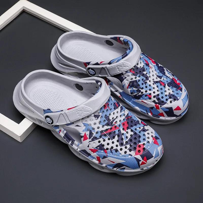 Thick Soled Slippers, Men's Quick Drying Non Slip Casual Sandals with Drainage Holes Beach Walking Shoes Surfing/kayaking/summer
