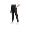 Adidas Solid Color Logo Print Cuffed Knit Sports Pants Women Bottoms Black IK5471