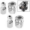 NPT 3/8 Connector Kit Stainless Steel 38 Quick-Connect Adapter Kit For High-Pressure Washers Quick Connector Male Nipples