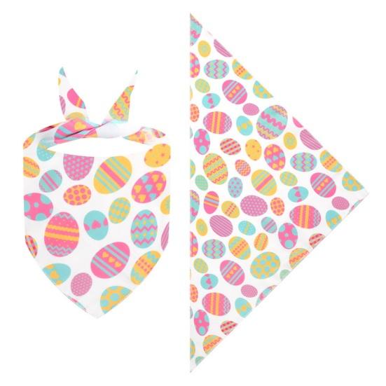 Festival Cat Bandana Easter Eggs Scarf Holiday Dog Love Hearts Patterns Triangle Bandana Bib for Easter
