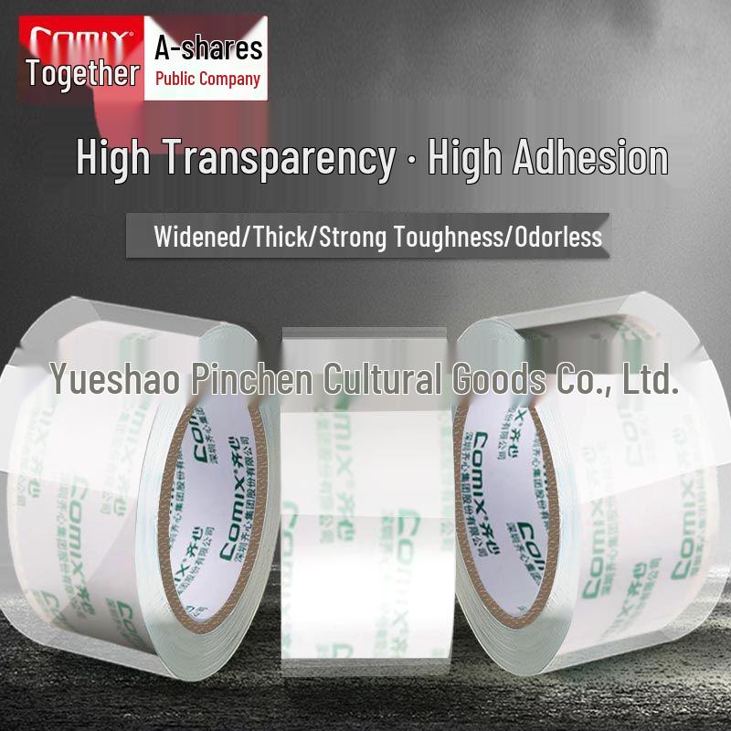 High Transparency 48mm x 100y Carton Sealing Tape - Single Roll, 50um Transparent Office Tape