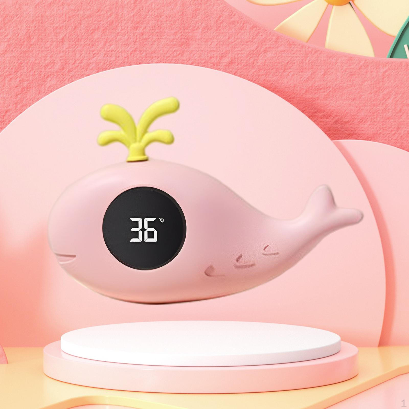 

Bath Temperature Sensor Waterproof Cartoon Floating for Indoor Whales Pink
