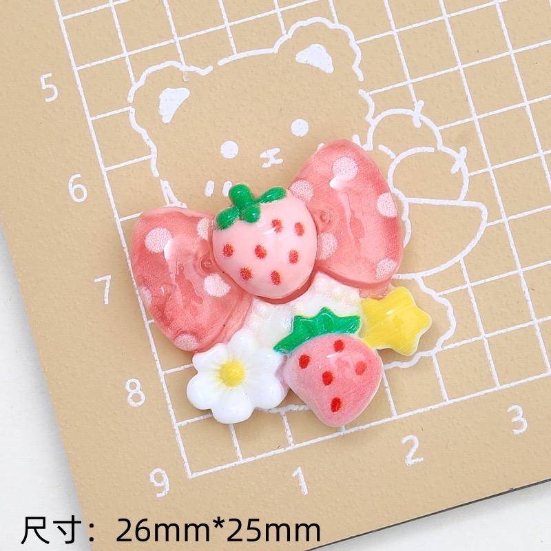 

10 Pcs New Kawaii Sparkling Ice Transparent Small Flower Strawberry Resin Scrapbook Diy Jewelry Gift Hairpin Accessories A95