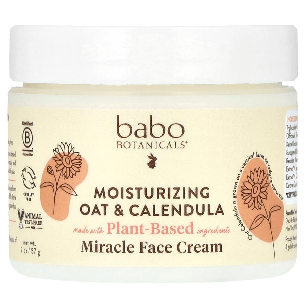 Babo Botanicals Miracle Face Cream Moisturizing Oat & Calendula 57g (2oz) 57g - 1 ea