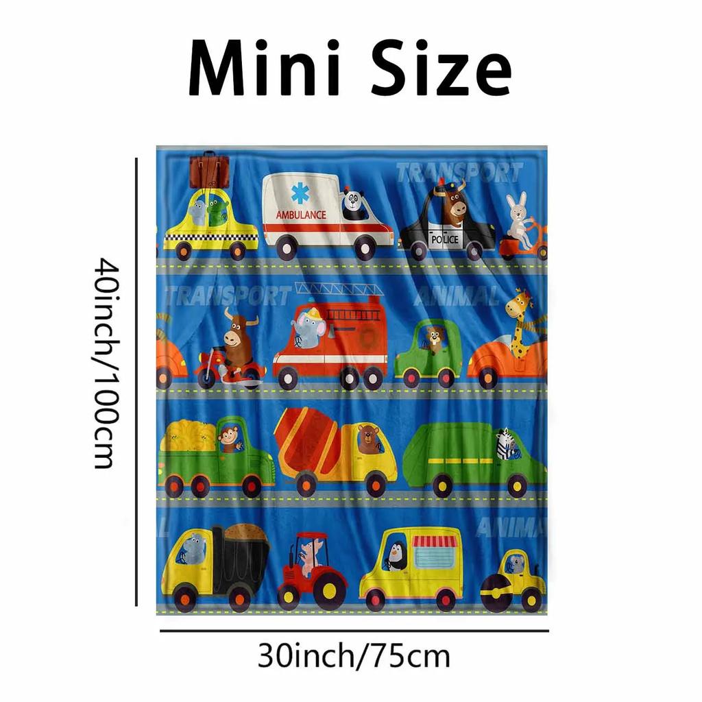 Rescue Ambulance Design Soft Microfiber Throw Blanket – Cozy for Bed, Sofa, Camping, Picnic & Winter Warmth Decor