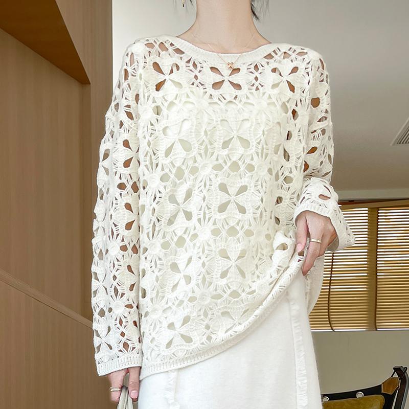 Women's Cashmere Sweater Qinghe Cashmere 30% Cashmere 70% Wool Autumn and Winter Cashmere Pullover Hand-woven Soft and Warm