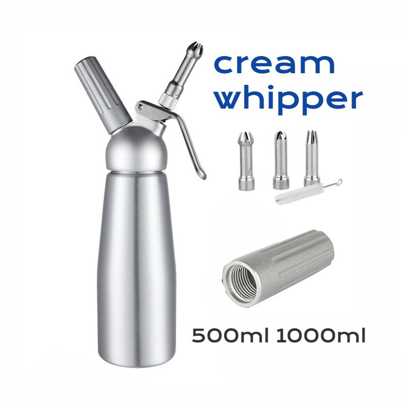 

500 1000 мл пистолет для пены для крема, пистолет для трубок для торта, сифон из нержавеющей стали, бутылка для сдавливания, инструмент для десерта, взбиватели крема для кухни