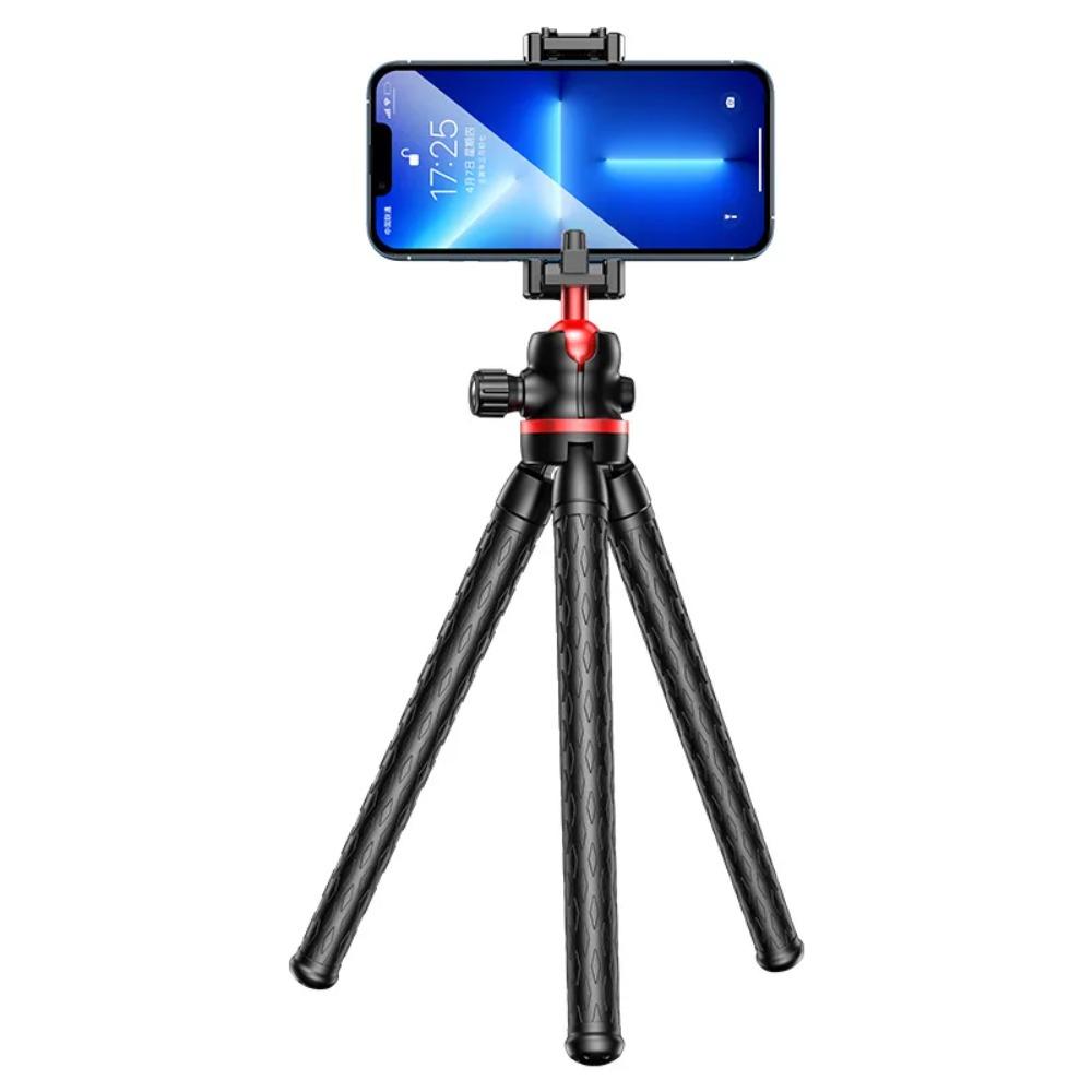 2025 New Flexible Octopus Tripod 2in1 Design Tripod With Phone Holder Side Cold Shoe 1/4'' Screw for Phone Camera DSLR