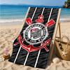 Sport Club Football Crest Printed Microfiber Beach Towel, Soft And Absorbent, Quick-Dry, Ideal for Summer Travel, Beach Essential, Swimming Pool