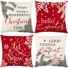 New Christmas Text Pillow Cover Snowflake Slogan Living Room Seat Decoration Cushion Cover Bedside Pillow
