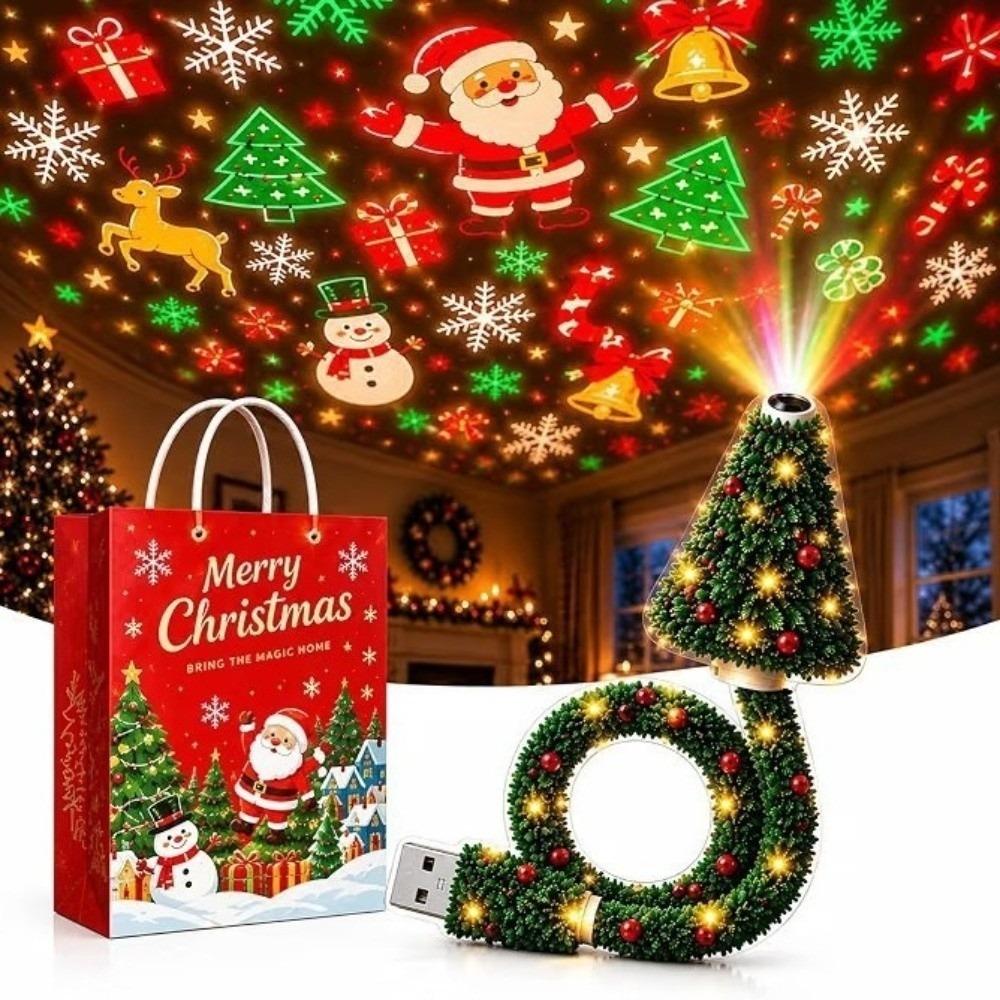 USB Powered Christmas Projector Lights Christmas Tree Christmas Tree Light  Home Decor