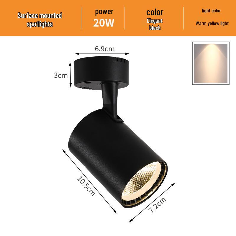 Adjustable COB Spotlight | Super Bright, Surface Mounted Downlight for Home & Commercial Use