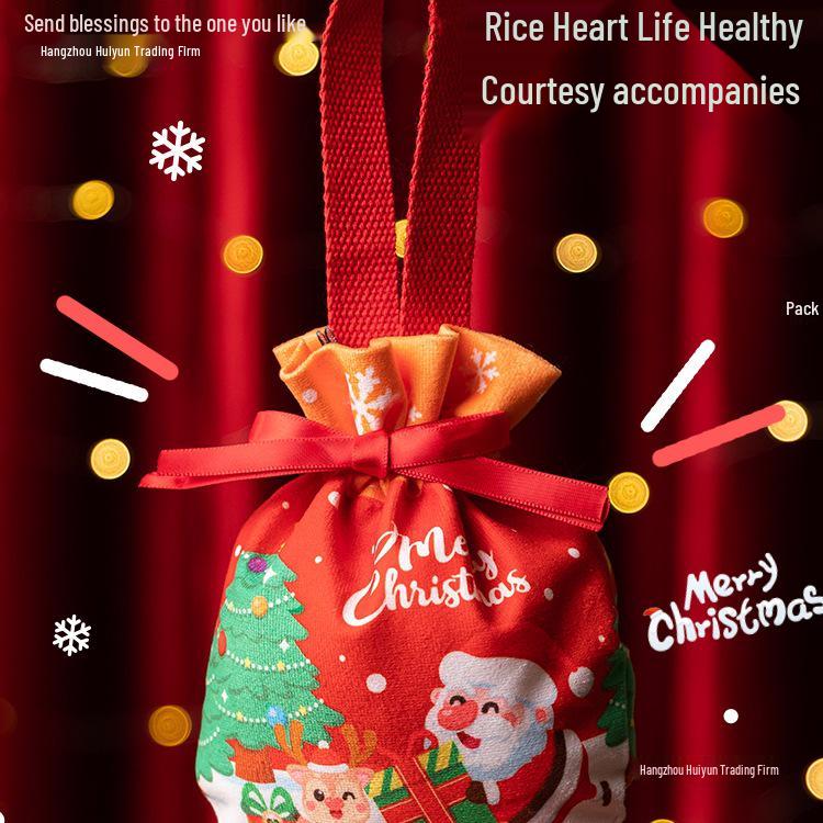 Christmas Eve Candy & Apple Gift Bag for Kids
