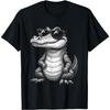 Crocodile Wearing Sunglasses Quirky Alligator Funny Animal T-Shirt(1)