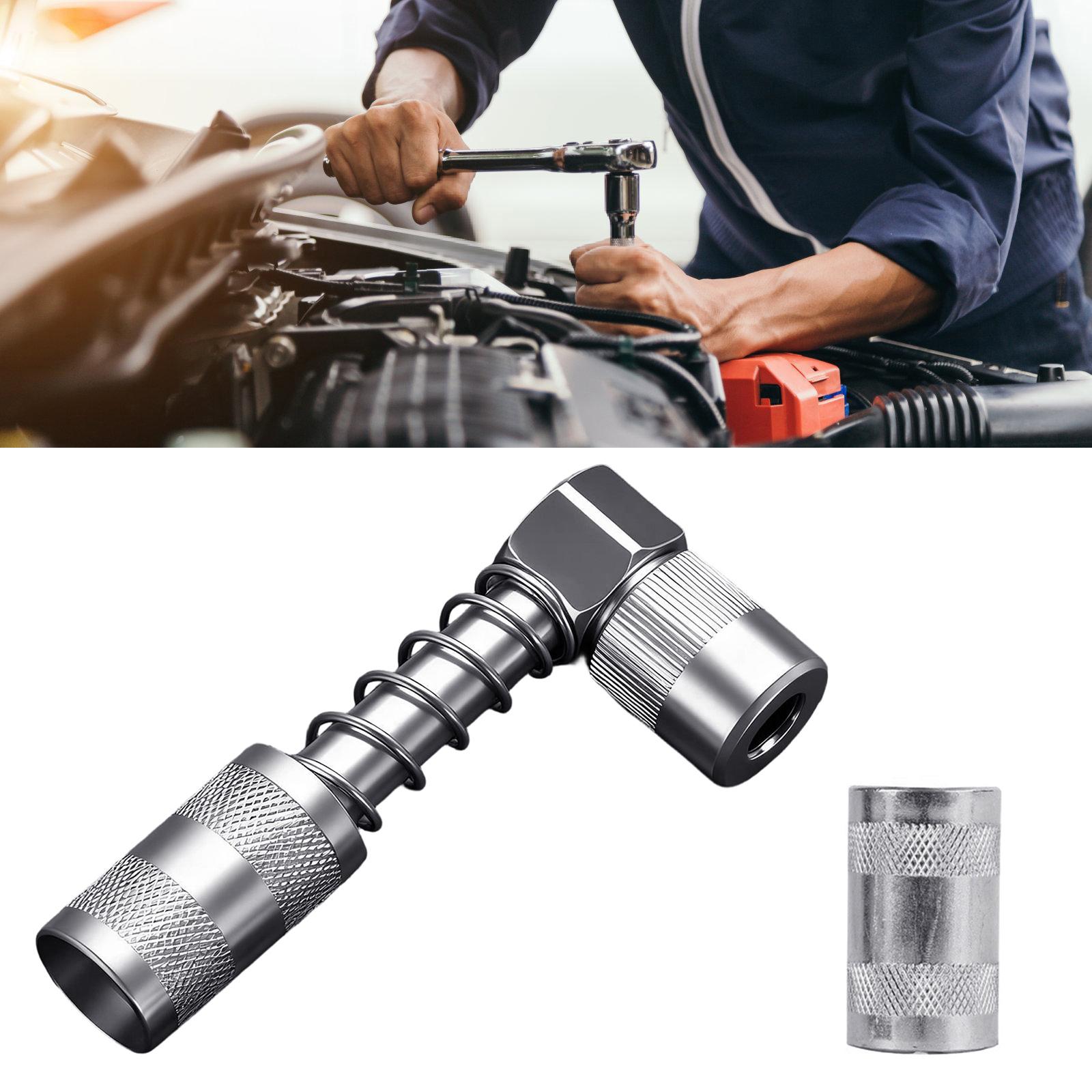 90 Degree Right Angle Grease Adapter For Precisions Lubrication In Tight Space Alloy Steel Construction Leakproof