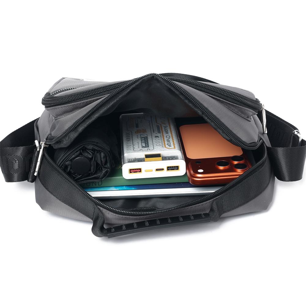 Men Business Messenger Bag Waterproof Oxford Crossbody Shoulder Bag Multi Pocket Travel Pack