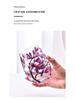 Four Seasons Hand-Painted Crystal Glass Goblet & Egg Cup Set
