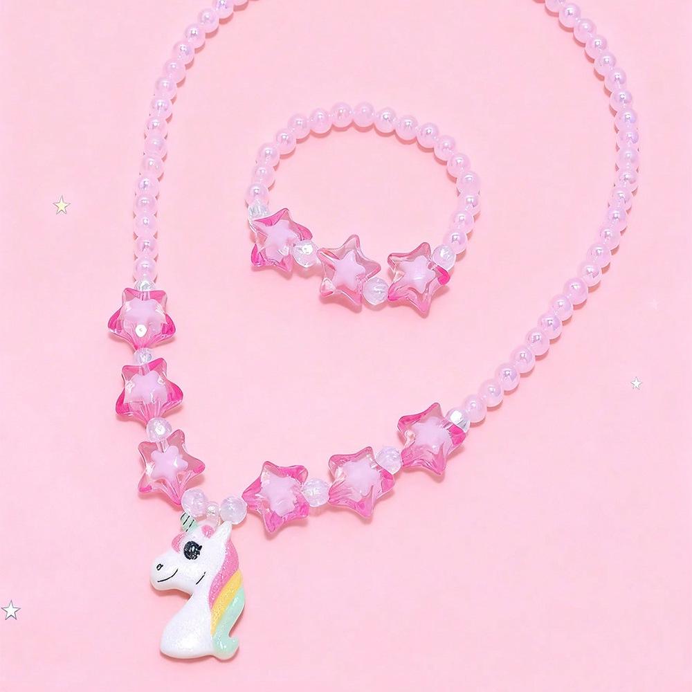 Unicorn Princess Necklace & Bracelet Set for Girls - Autumn/Winter Collection