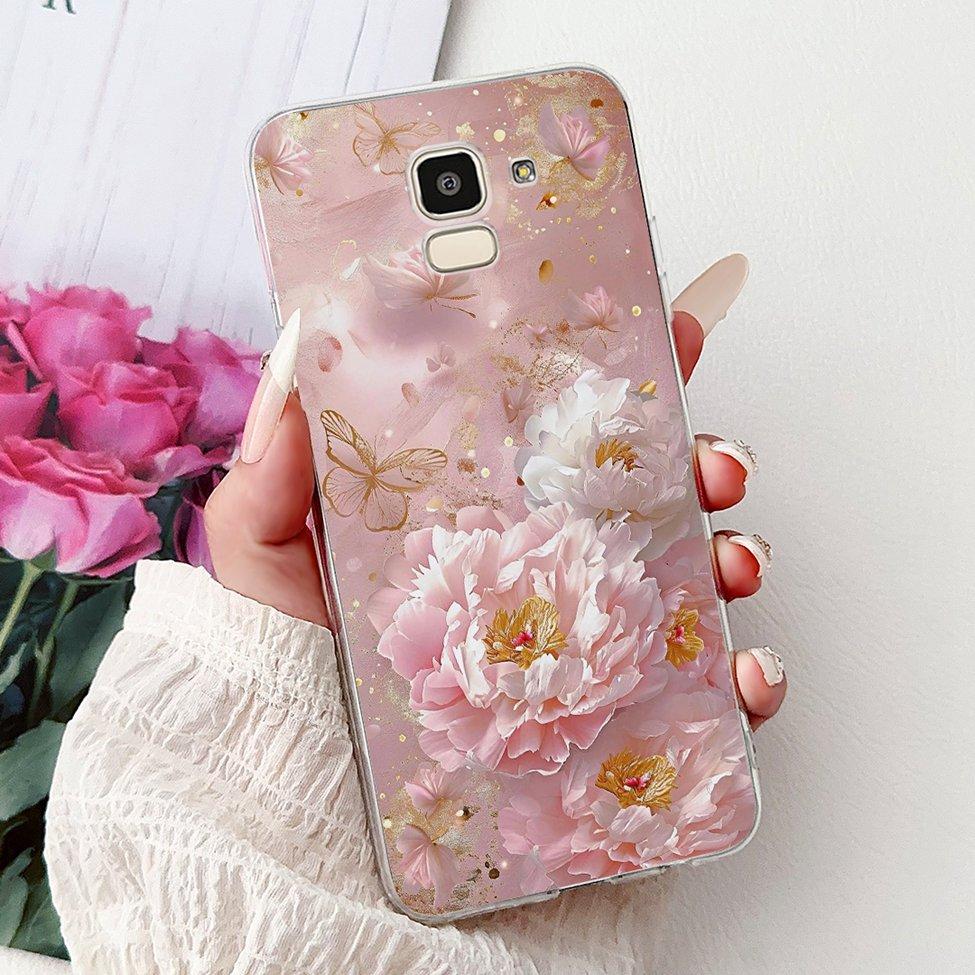 Clear For Samsung J6 2018 Case SM-J600F Cute Fashion Funny Painted Back Cover For Samsung Galaxy J6 2018 Phone Case J600G J600FN