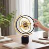Modern-Luxury Globe Ornament with Marble Base Elegant Rotating Orbital