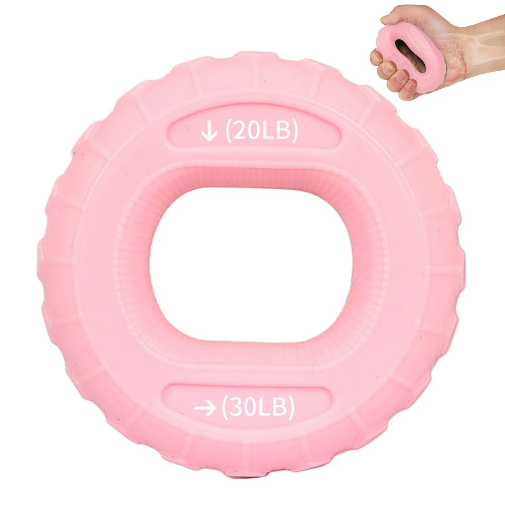 

Силиконовый тренажер для кистей 20-80 фунтов, для предплечий, пальцев - Силиконовые кольца для тренировки мышц, скалолазания, фитнеса розовый