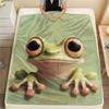 Frog Pattern Flannel Blanket, High Quality Comfortable for All Seasons, Home Decor, Warmth and Comfort, Perfect for Gifts.