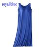Karly Shop Sleeveless Dress with Perfect for Long Plus Navy Women's Cups, Loungewear, Length, Sizes, Spring/Summer, Rr77, 5L,