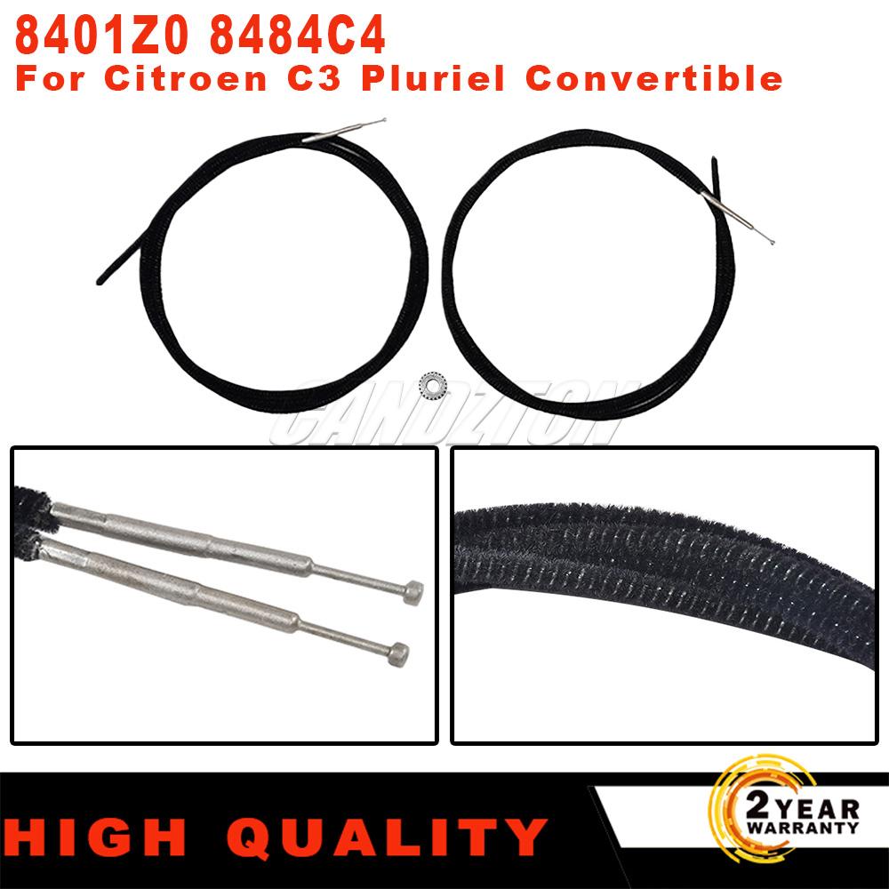 Para Citroen C3 Pluriel Convertible Nuevos Kits de Reparación de Techo Solar 1 Par de Cables con Engranaje 8401Z0 8484C4 Fácil Instalación accesorios para coche