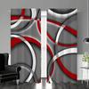 2pc Abstract Printed Window Curtain For Bedroom, Office, Kitchen, Living Room Rod Pocket Window Treatment For Home Decor Room