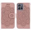 For Motorola Edge 50 5G Case PU Leather Mandala Imprinted Design Wallet Phone Cover