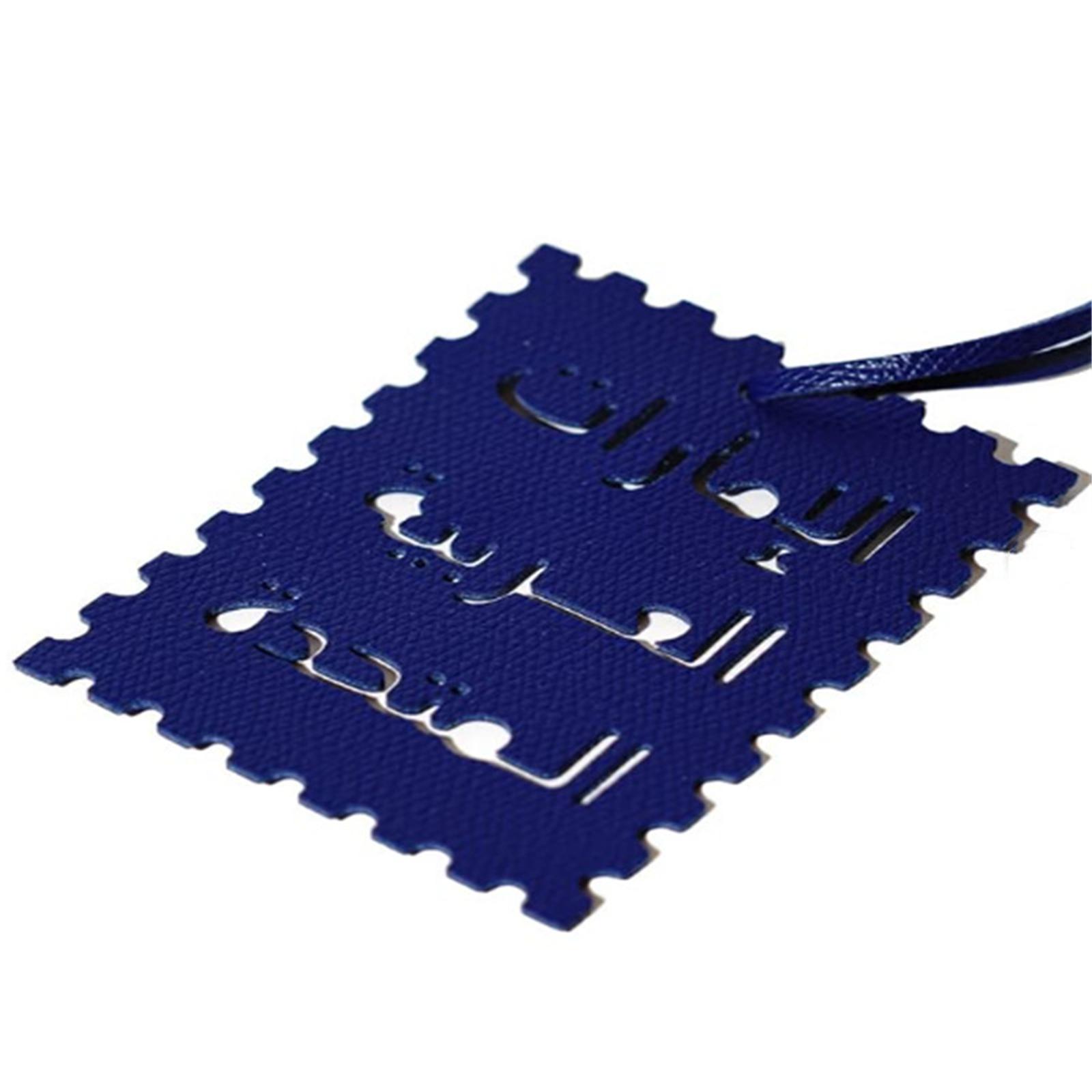 

Стильный брелок с арабской буквой, шарм из ПУ кожи, подвеска-украшение для сумок, ключей, модный аксессуар темно-синий