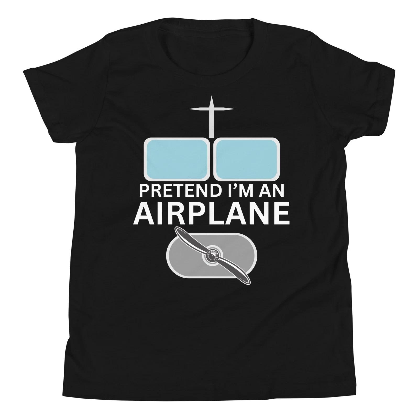 

Pretend I m an Airplane Funny Lazy Halloween Costume Novelty Youth T-Shirt 120