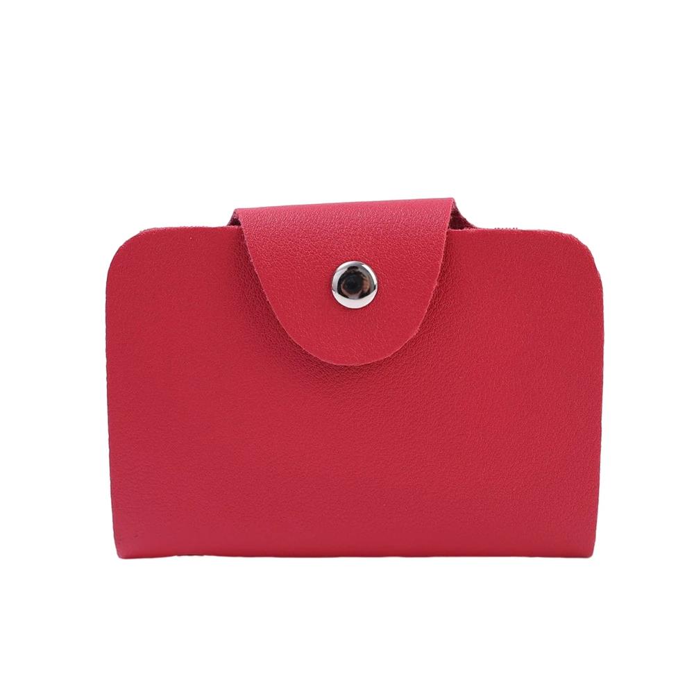 Nouveau Porte-Cartes pour Embouts à 24 Emplacements Sac Simple Couleur Unie Pochette pour Femmes Hommes Organisateur de Cartes de Crédit ID Portefeuille Porte-Cartes en Cuir