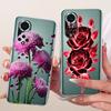 For Huawei Nova 9 Case NAM-LX9 Nova9 Back Cover Pretty Flower Transparent Silicone Bumper Phone Case For Huawei Nova 9 Pro Funda