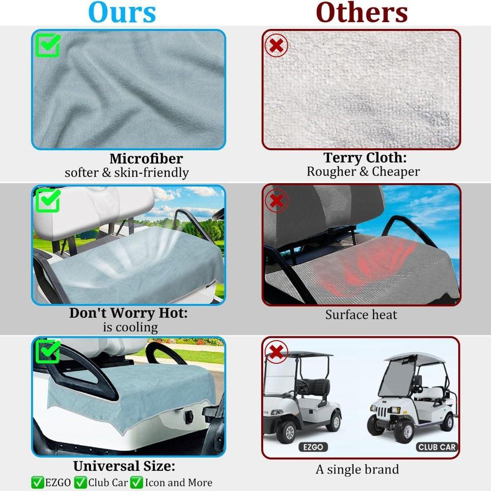 Keeps Seats Dry Golf Cart Seat Towel Blanket Comfortable Golf Cart Accessories  for 2/4-seats Cart
