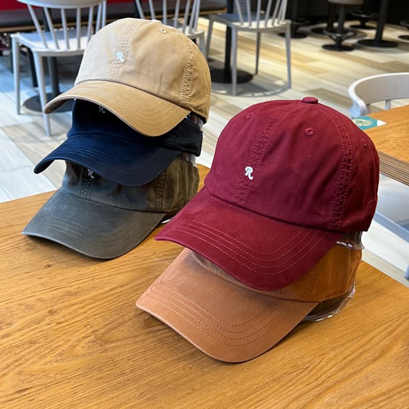 Simple Letter Baseball Cap for Women Korean Versatile Casual Duck Tongue Hat Summer Cotton Female Sun Visor Hats