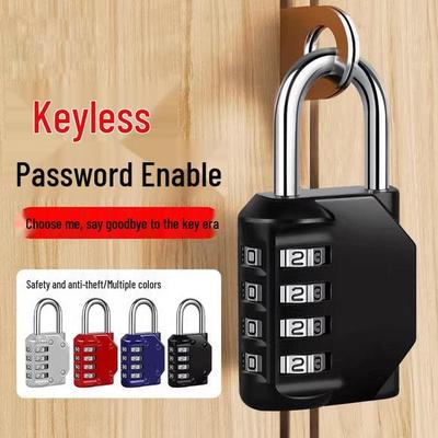 Cross-Border 4-Digit Combination Padlock: Anti-Theft Metal Lock for Gym Lockers & Suitcases