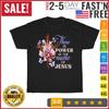 Cross And Flower There Is Power In The Name Of Jesus Vintage T Shirt Mens Womens Tees Top Men Women