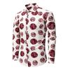 Men's Stretch Wrinkle Free Digital Print Long Sleeve Button Down Shirt.