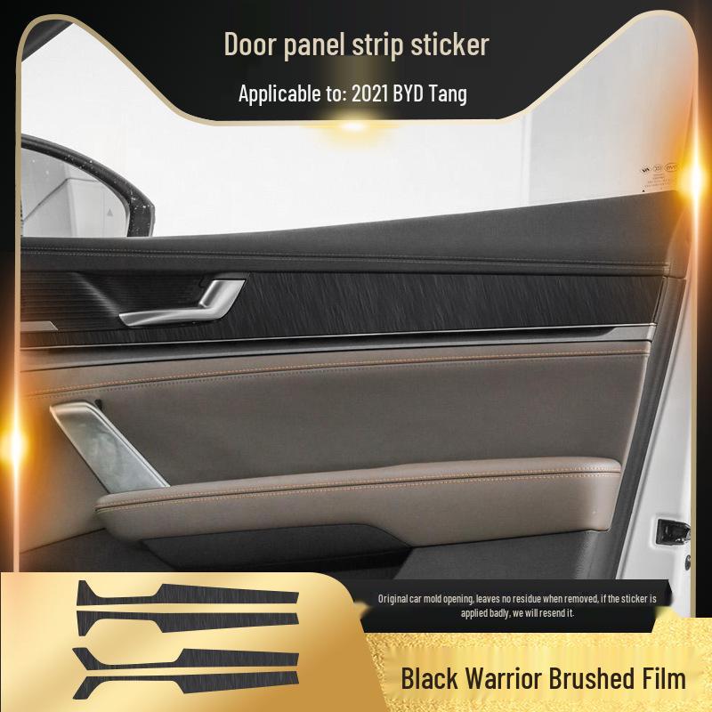 Black Warrior Gebürsteter Autoaufkleber für 17-21 BYD Tang Innenraum Mittelkonsolen Dekoration