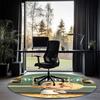 Trash Truck Printed Round Rug Carpet Chair Rug Area Rug Entryway Doormats,for Office Chair Living Room Bedroom Kitchen Room.