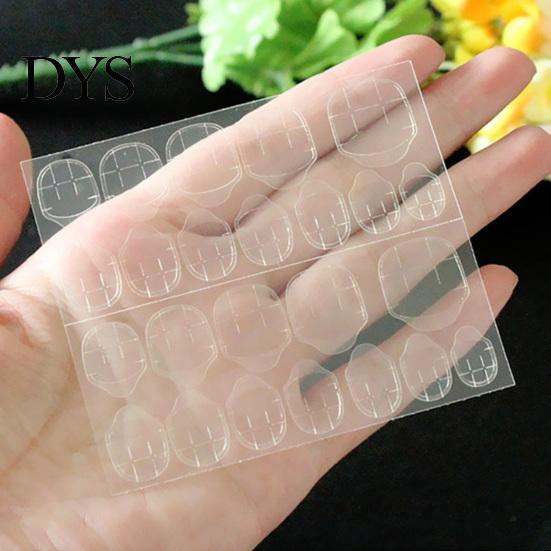Transparent Nail Glue 10 Sheets Art Invisible Self Adhesive Waterproof Eco-friendly Easy to Apply Super Sticky Extend Nails Portable Double-Sided